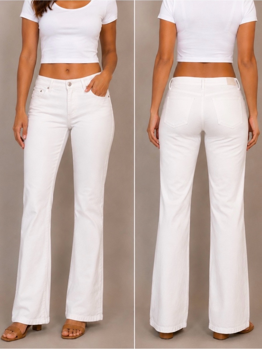 Sonoma White Bootcut Jeans with Stretch 4S